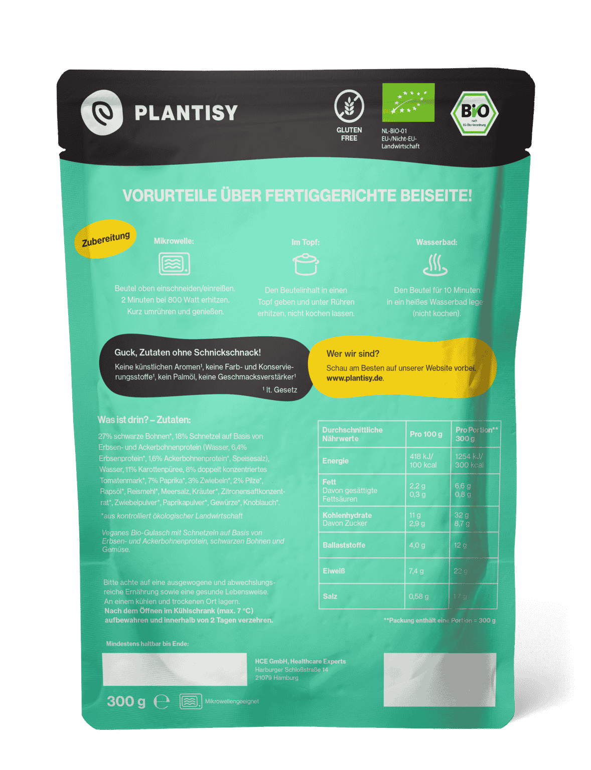 Plantisy_Veganes_Gulasch_Back Plantisy Veganes Gulasch Verpackung Rückseite