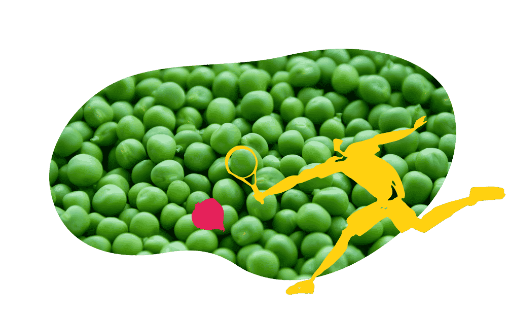 Plantisy_teaser_erbsen Plantisy Erbsenprotein mit Tennisspieler Illustration