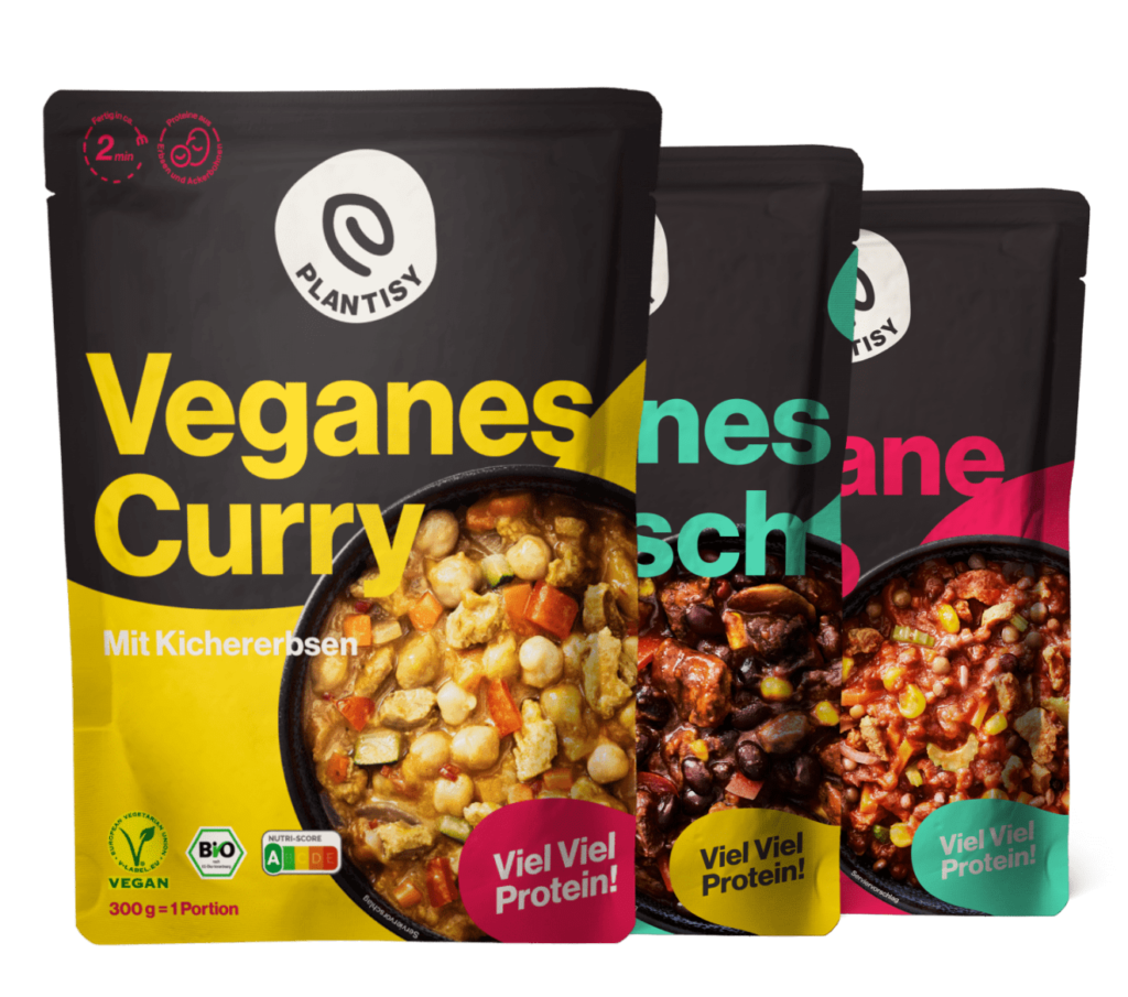 plantisy-3er-probierset Plantisy 3er Pack Veganes Curry Veganes Gulasch Vegane Bolo